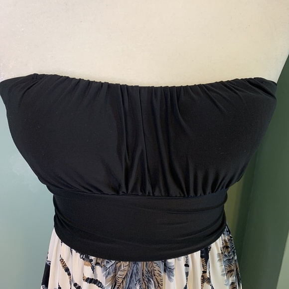 De Colores Strapless Dress Feathers Women's Size Medium - Picture 3 of 7